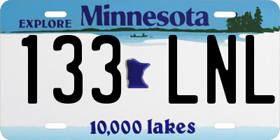 MN license plate 133LNL