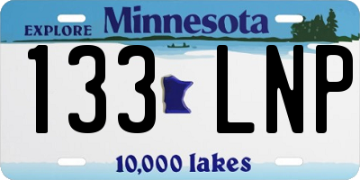 MN license plate 133LNP