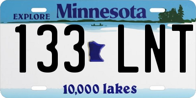 MN license plate 133LNT
