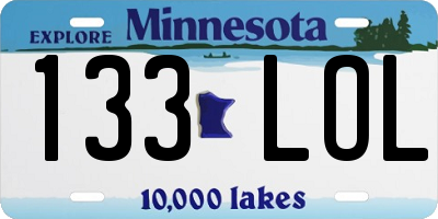 MN license plate 133LOL