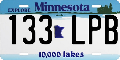 MN license plate 133LPB
