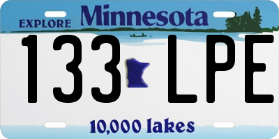 MN license plate 133LPE
