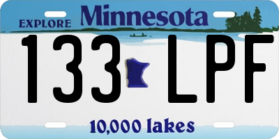 MN license plate 133LPF