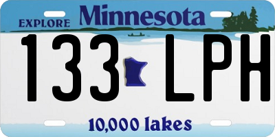 MN license plate 133LPH