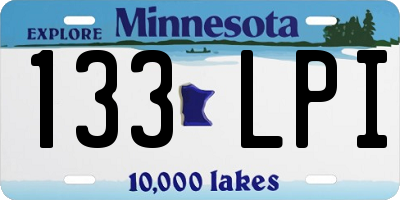MN license plate 133LPI