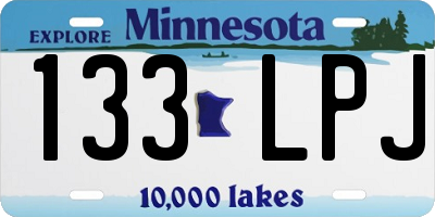 MN license plate 133LPJ