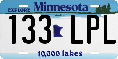 MN license plate 133LPL