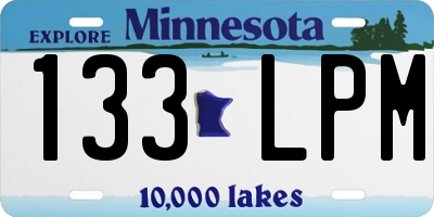 MN license plate 133LPM