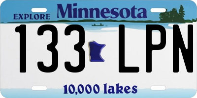 MN license plate 133LPN