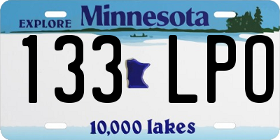 MN license plate 133LPO