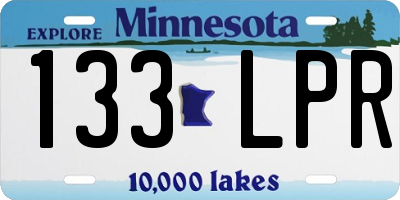 MN license plate 133LPR