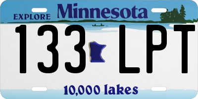 MN license plate 133LPT