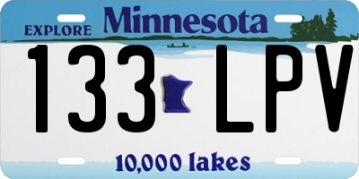 MN license plate 133LPV