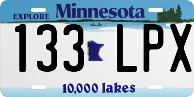 MN license plate 133LPX