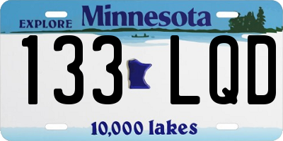 MN license plate 133LQD