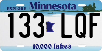 MN license plate 133LQF