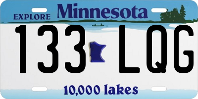 MN license plate 133LQG