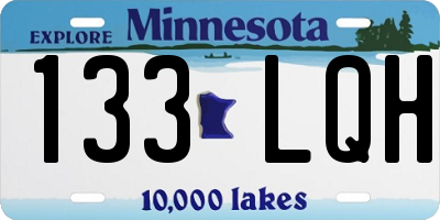 MN license plate 133LQH
