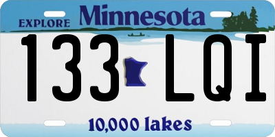 MN license plate 133LQI