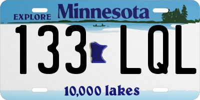 MN license plate 133LQL