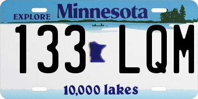 MN license plate 133LQM