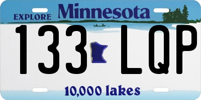 MN license plate 133LQP