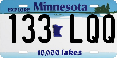 MN license plate 133LQQ
