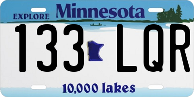 MN license plate 133LQR