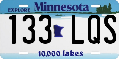 MN license plate 133LQS