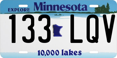 MN license plate 133LQV