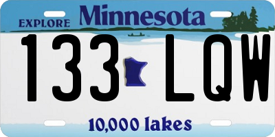 MN license plate 133LQW