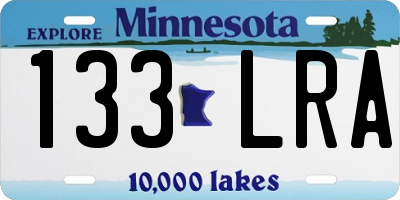 MN license plate 133LRA