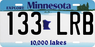 MN license plate 133LRB