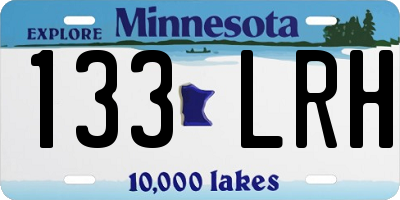 MN license plate 133LRH