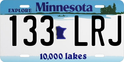 MN license plate 133LRJ