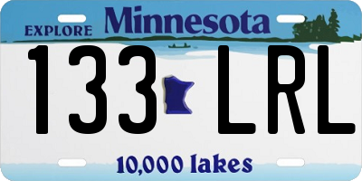 MN license plate 133LRL