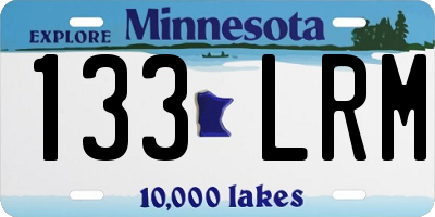 MN license plate 133LRM