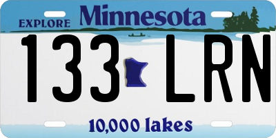 MN license plate 133LRN