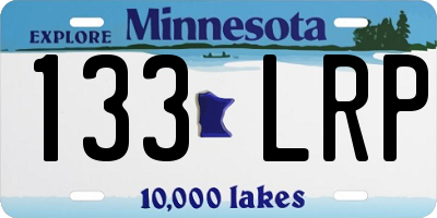 MN license plate 133LRP