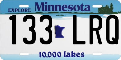 MN license plate 133LRQ