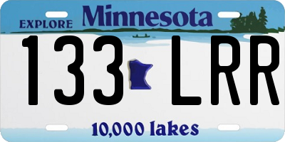 MN license plate 133LRR
