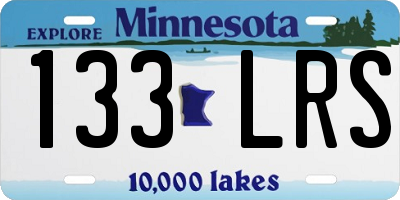 MN license plate 133LRS