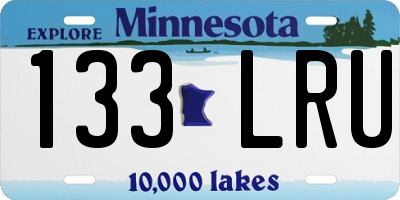 MN license plate 133LRU