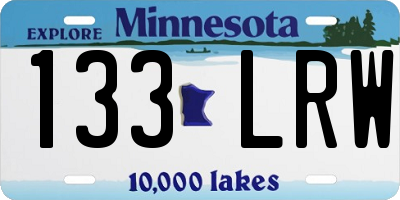 MN license plate 133LRW