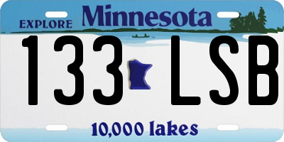 MN license plate 133LSB