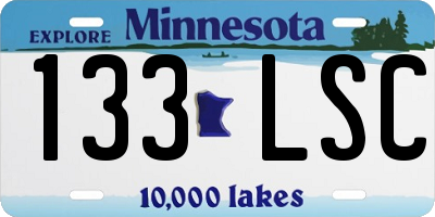 MN license plate 133LSC