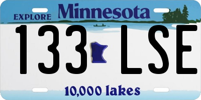MN license plate 133LSE