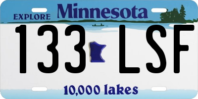 MN license plate 133LSF