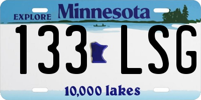 MN license plate 133LSG