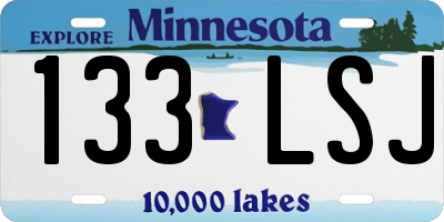 MN license plate 133LSJ